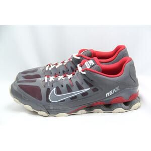 Nike Reax 8 TR Running Shoes Men’s Size 15 Gray Red Training Sneakers 621716-013
